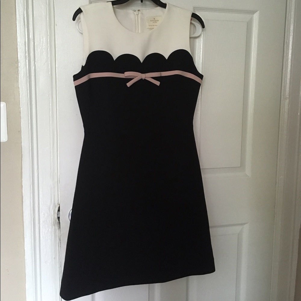 scallop bow a-line dress - kate spade new york