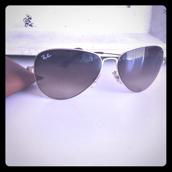Ray ban aviators gold frame brown lens - Picture 1 of 2