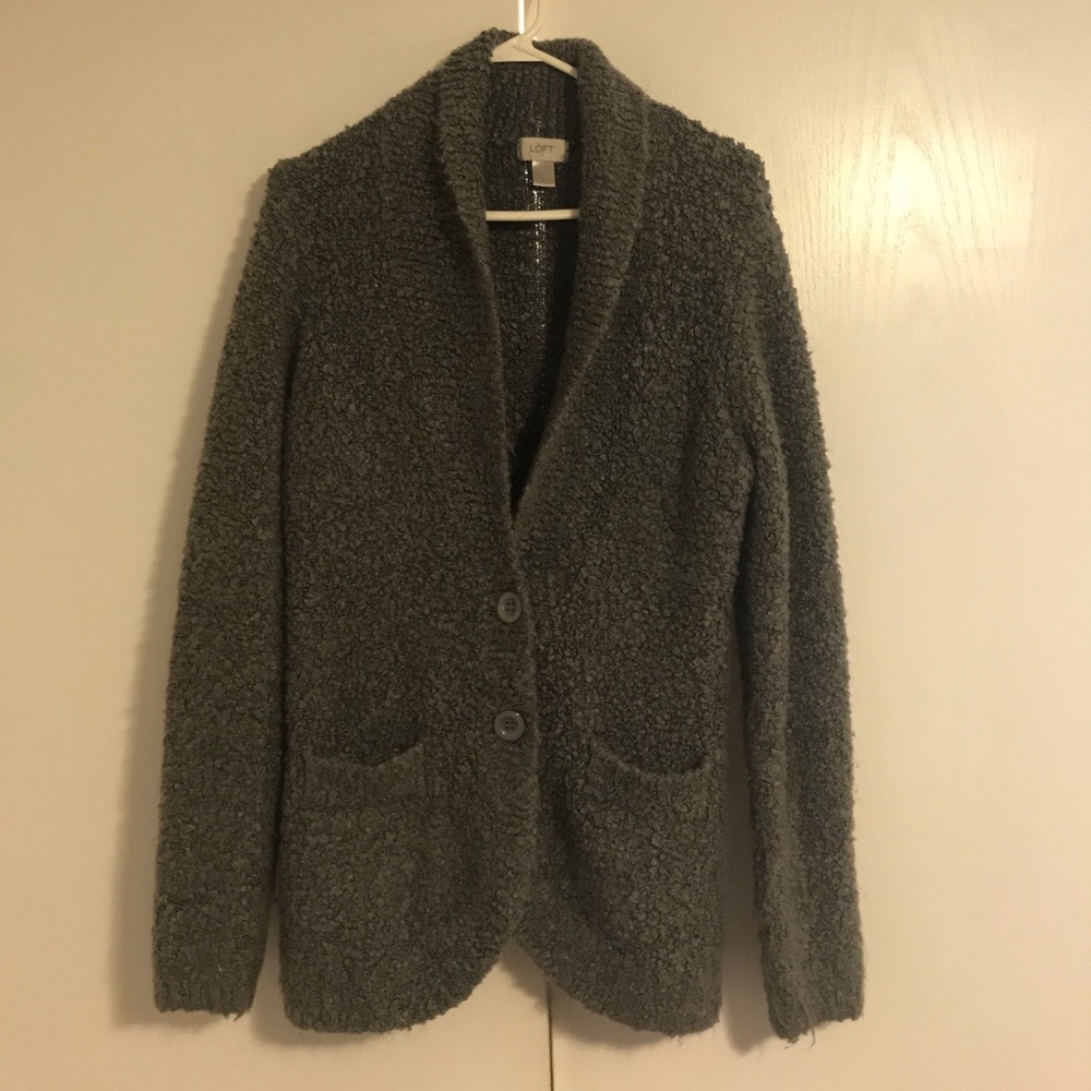 Loft oversized grey cardigan, size M
