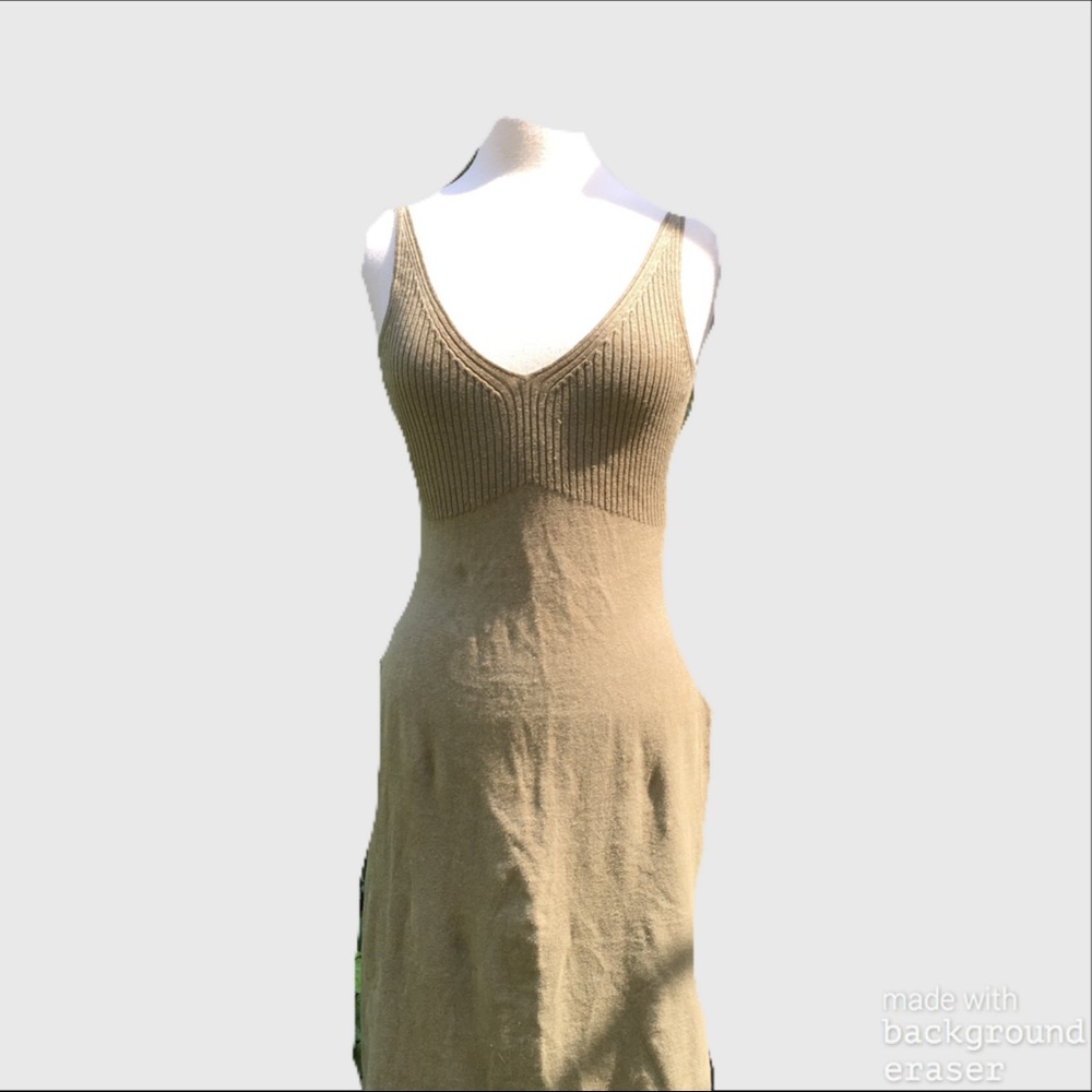 Semplice sleeveless linen/nylon mid length knit