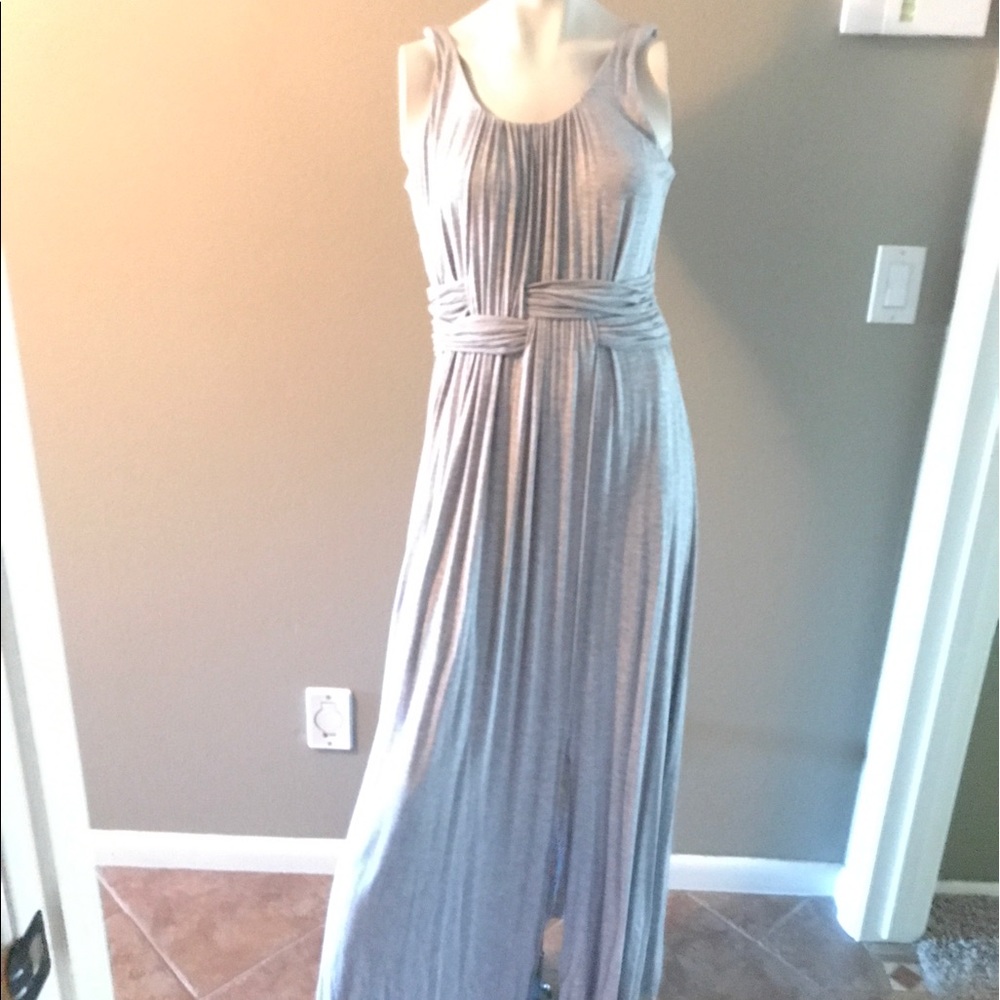 Gray summer long dress