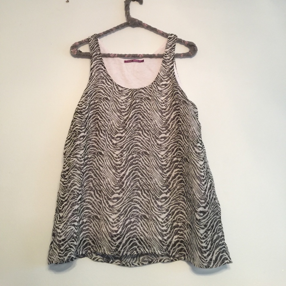 Zebra print tank top