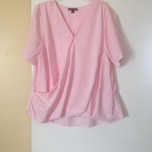 Pink Wrap Blouse