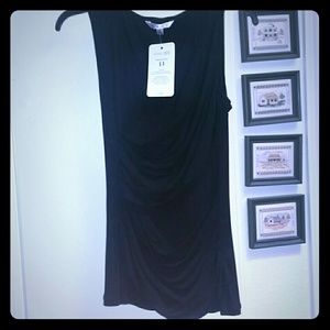 CAbi Sleeveless Double Drape Tee