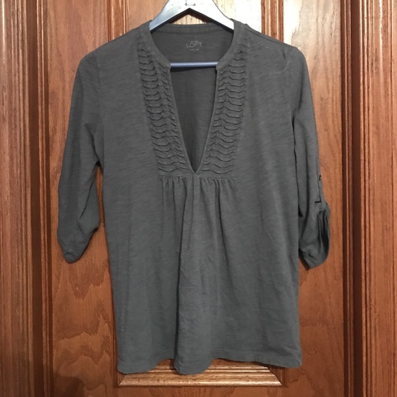 Grey Ann Taylor Blouse - Picture 1 of 2