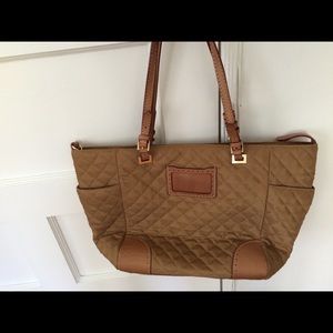 MZ Wallace Bags - Mz Wallace Tan Tote with leather handles & trim MZ Wallace Bags - Mz Wallace Tan Tote with leather handles & trim