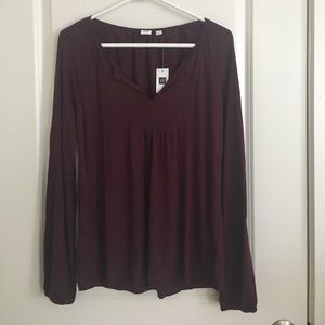 Burgundy blouse from GAP