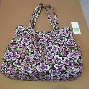 Vera Bradley pleated tote in Plum Crazy