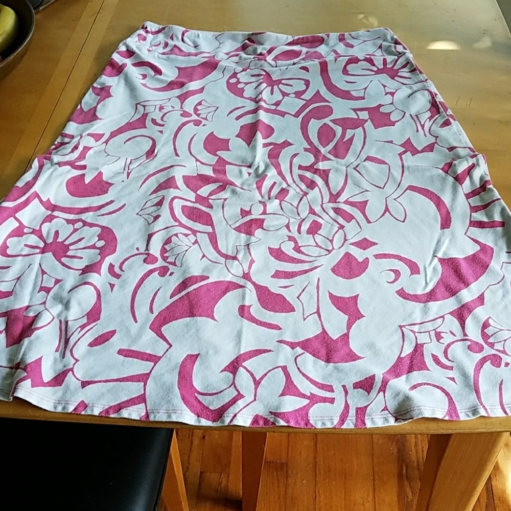 Talbots pink and white skirt sz Large