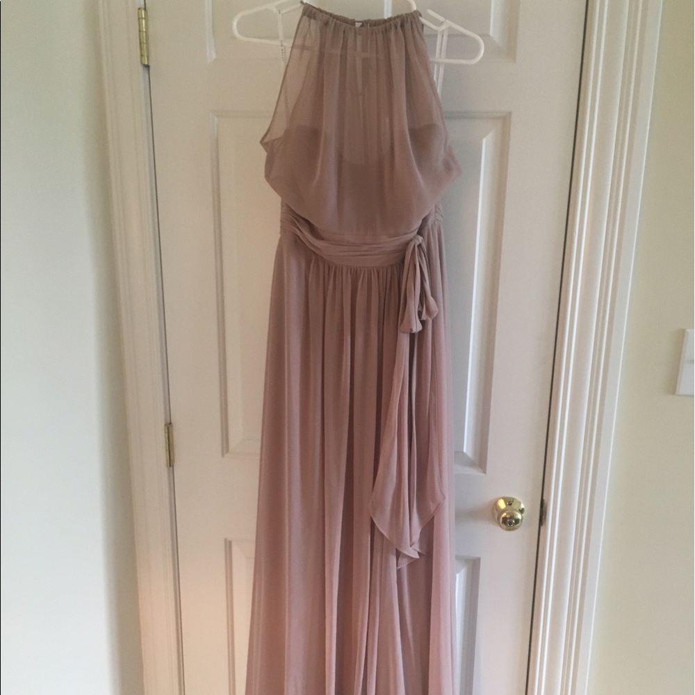 After Six Topaz Halter Bridesmaid Dress