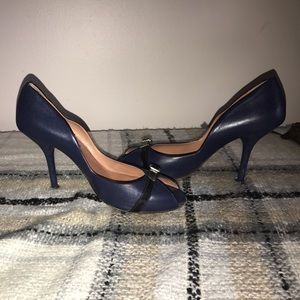 Les tropeziennes Navy blue buckle heal.