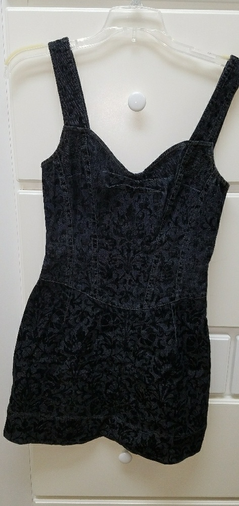 Betsey Johnson Blue Jean and Velvet Dress