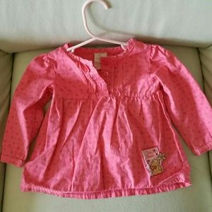 Classic Pooh by Disney pink dressy shirt 18M girl