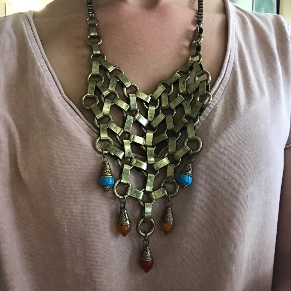 Statement bohemian necklace