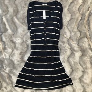 New with tags LAmade medium Navy and cream dress