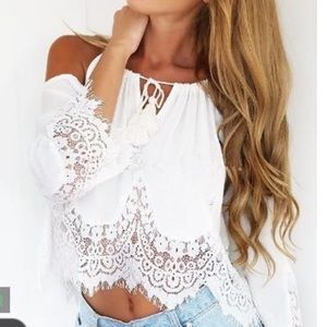 Beautiful white lace top