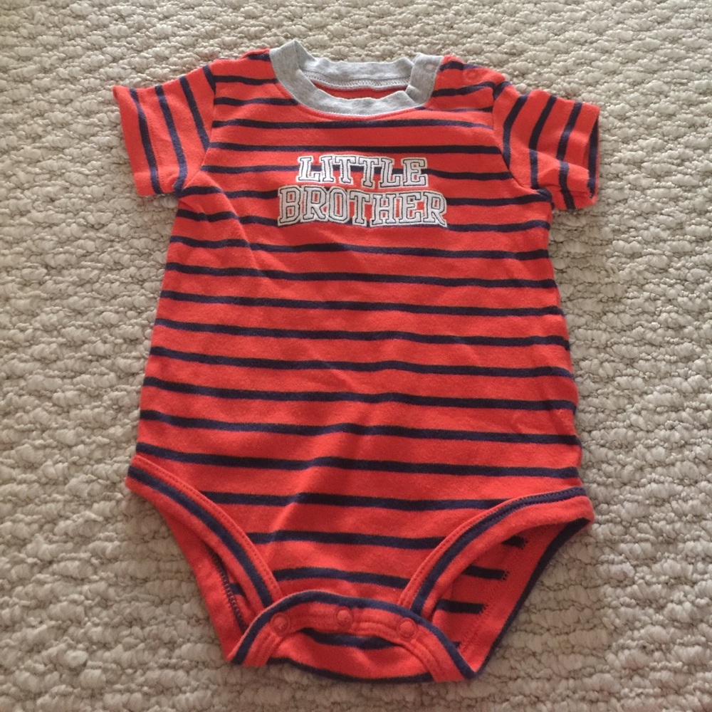 Carters! Baby boy  "little brother" bodysuit