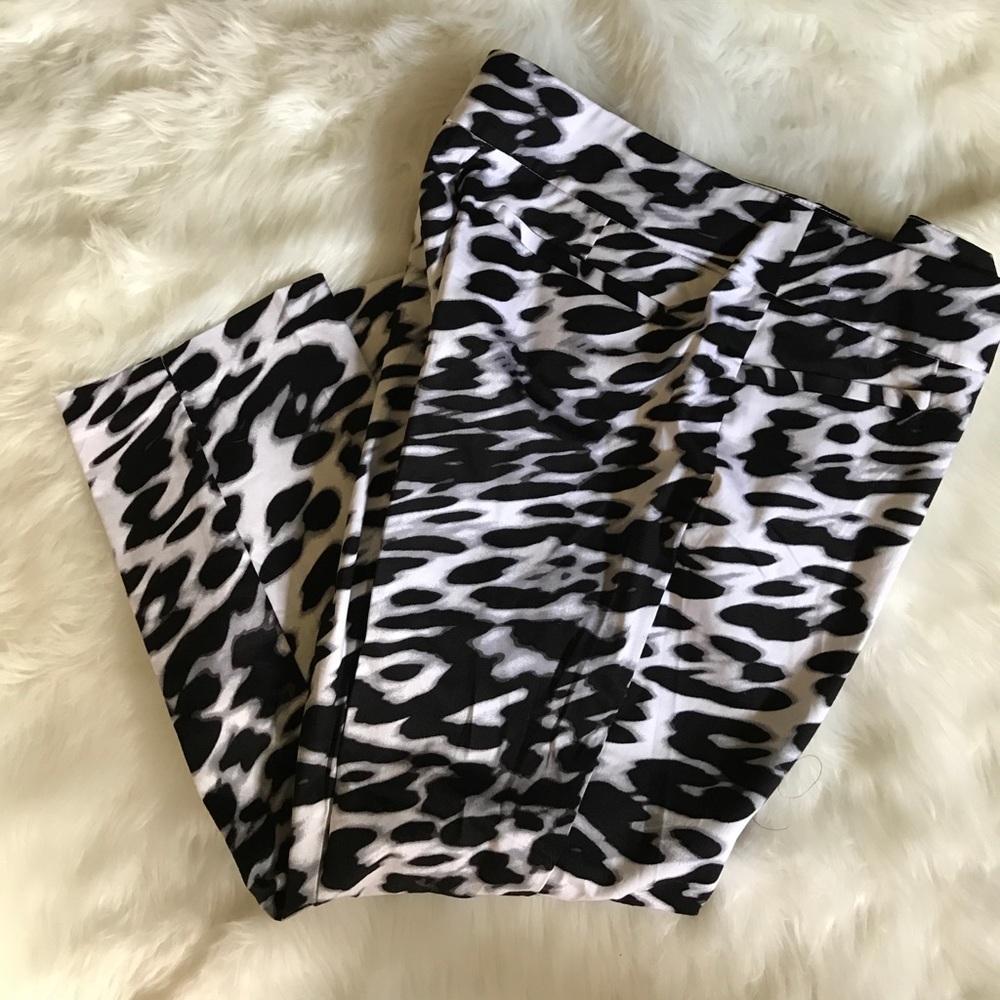 New York & Co. Animal Print Capri Pants EUC