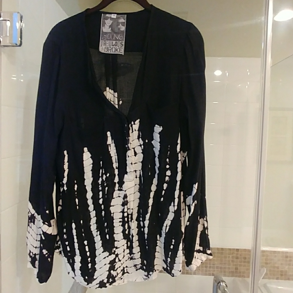 Young fabulous and broke tie-dyed blouse size smal