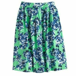 J. Crew Neon Floral Patio Skirt