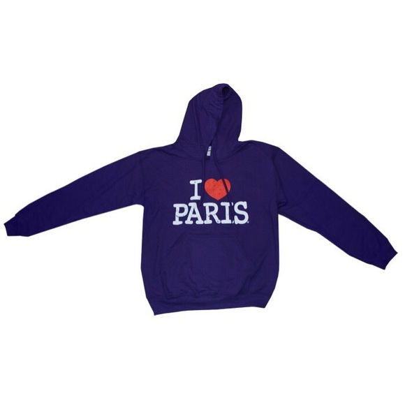purple i ❤️paris hoodie - Picture 2 of 6