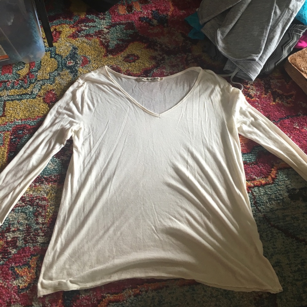 long sleeve white t shirt