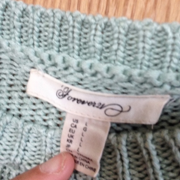 Women's L Mint Sweater - Picture 3 of 4