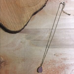 Pink crystal necklace.