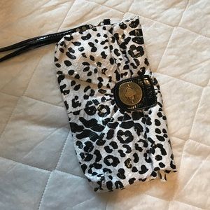 Black and white clutch
