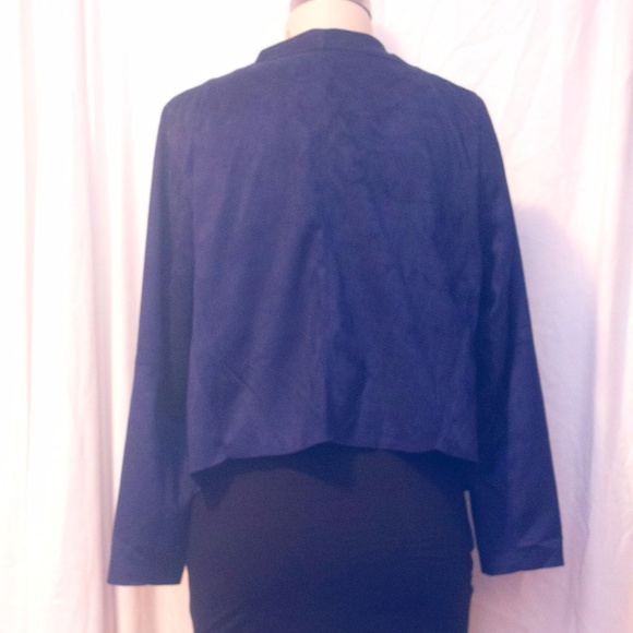 Blue suede waterfall jacket - Picture 4 of 4