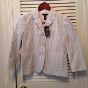 NWT J.Crew blue marina stripe blazer