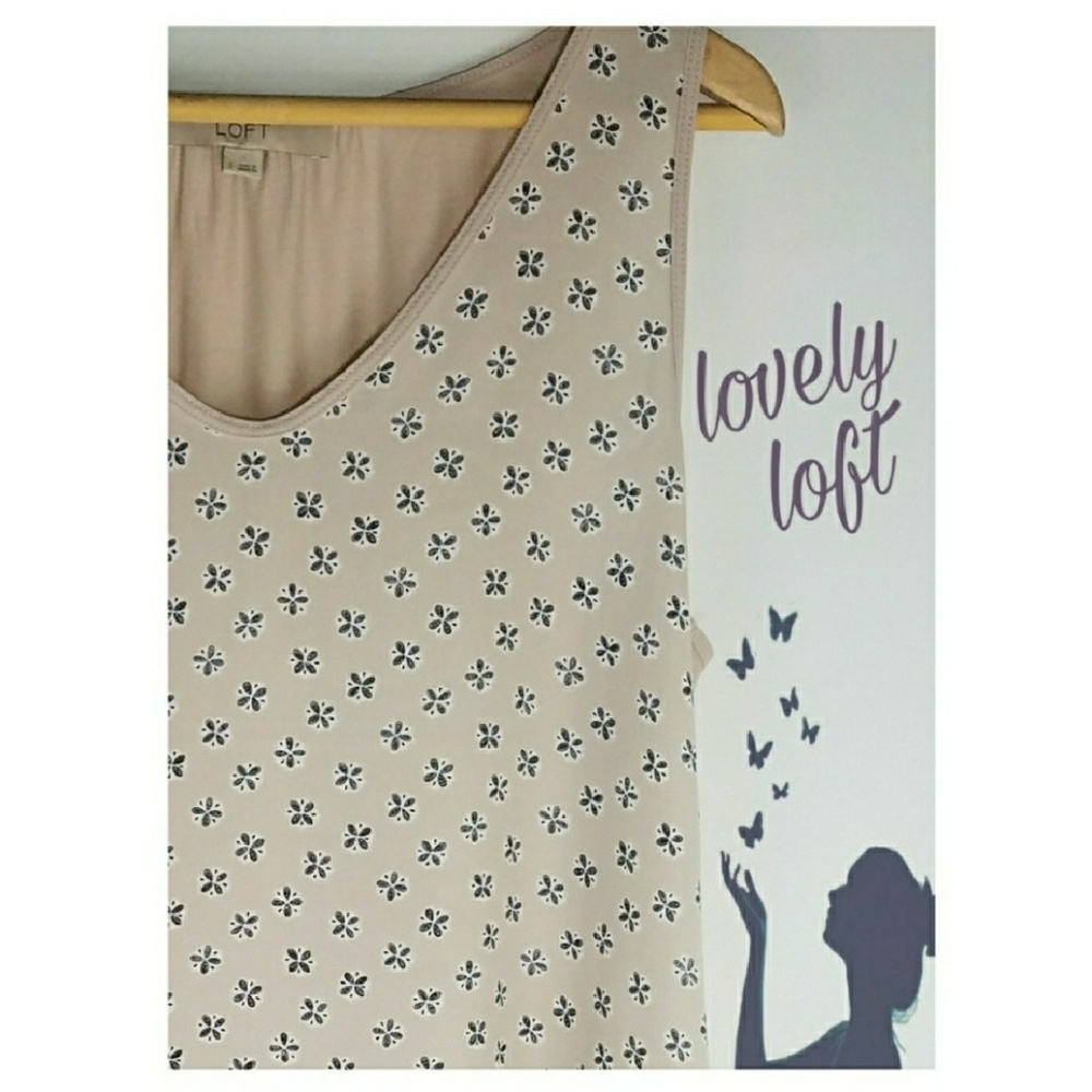 Wildflower sleeveless mixed media top