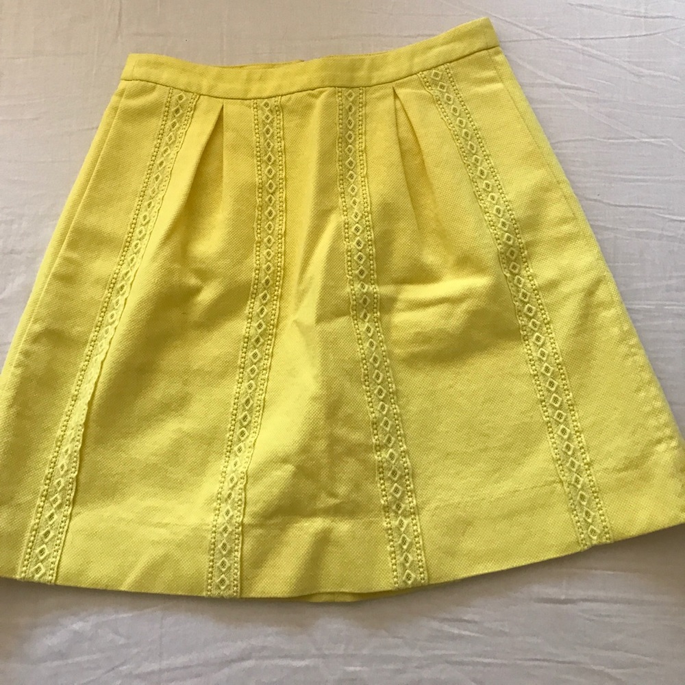 JCrew Yellow A-line Skirt