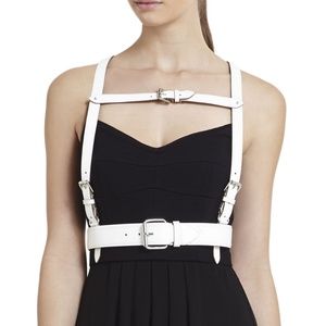 BCBG White Harness Belt