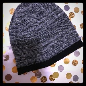 Gray and black hat