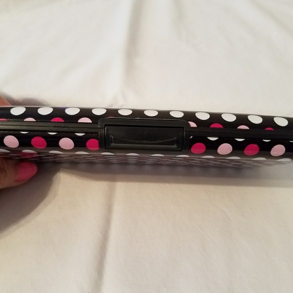 RFID Plastic Hard Case Wallet - Pink/White Dots - Picture 4 of 6