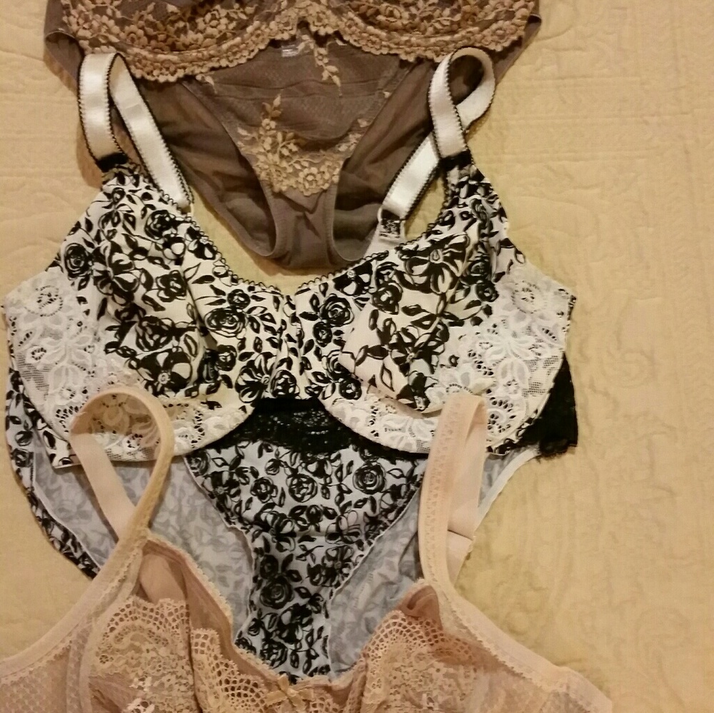 Wacoal and Olga 38DD and medium bra and panty sets