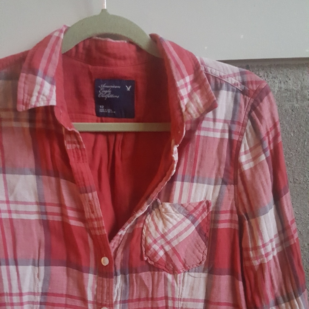 American Eagle Outfitters Womens Plaid Shirt