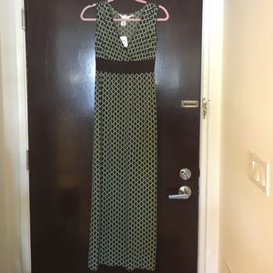 NWT max studio green/brown maxi sz s