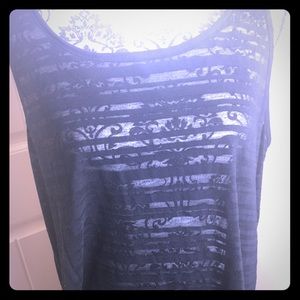 Size 2 tank top. Sheer