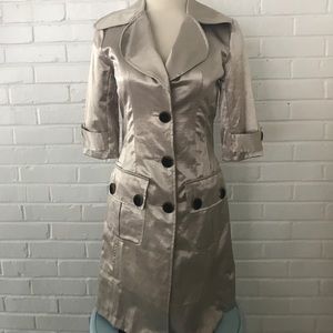 Aryn K. Gold Shimmer Button Coat BNWT Small