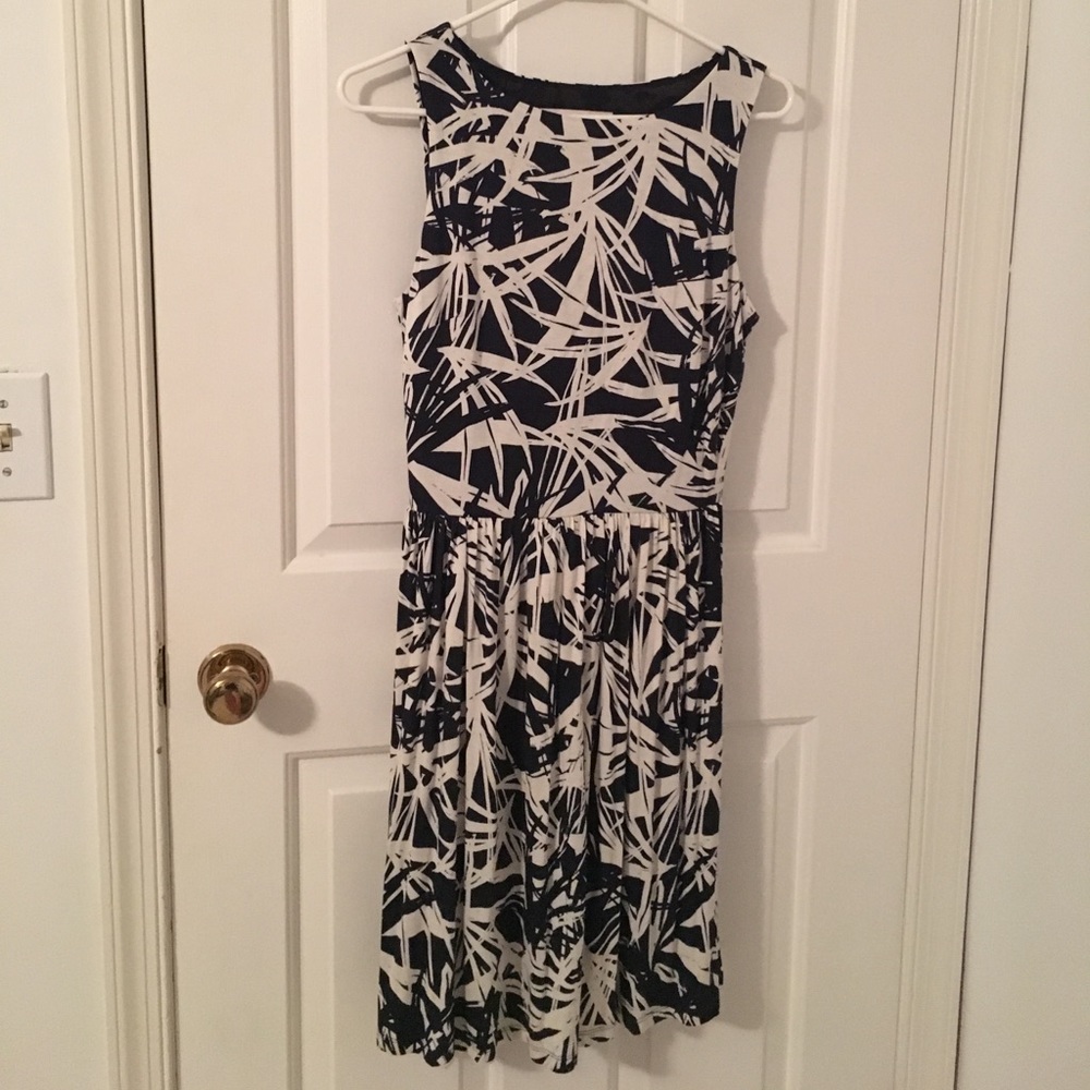 Navy and white LOFT dress worn once