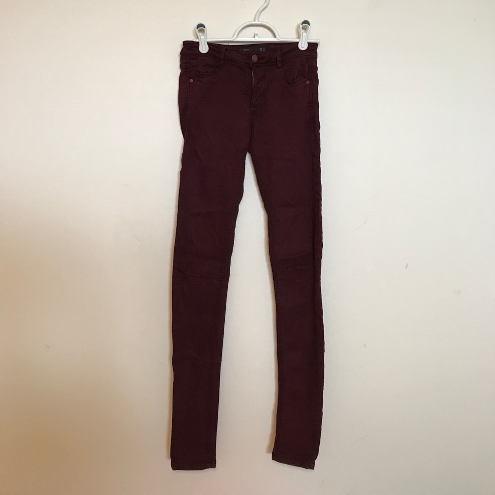 ZARA maroon skinny jeans
