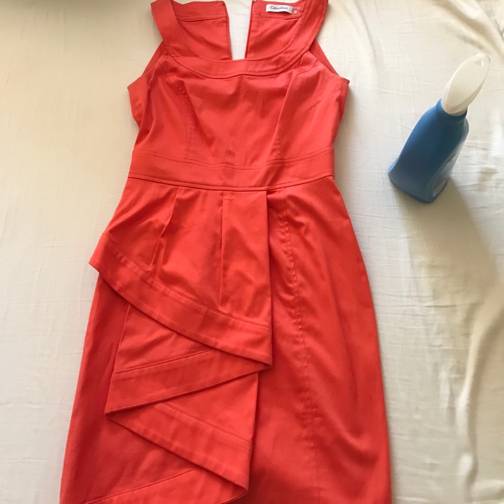 Orange cocktail dress