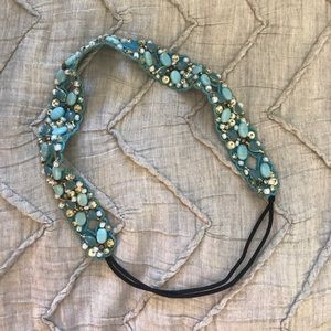 Anthropologie beaded embellished elastic headband