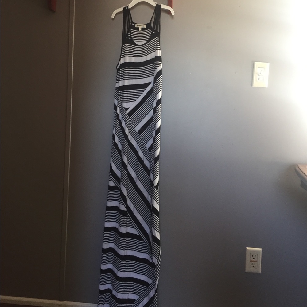 Black and white striped dress!