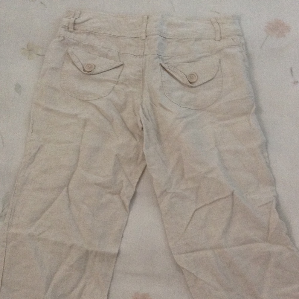 Linen flare bell bottom pants - Picture 5 of 7