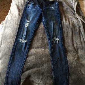 Designer Denim destructed Maternity Jeans