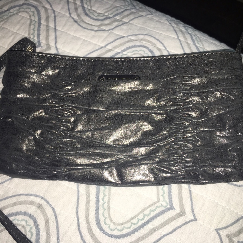 Michael Kors Gunmetal Wallet Clutch Shoulder Bag