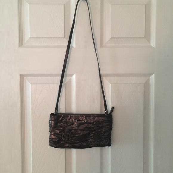 Michael Kors Gunmetal Wallet Clutch Shoulder Bag - Picture 2 of 4